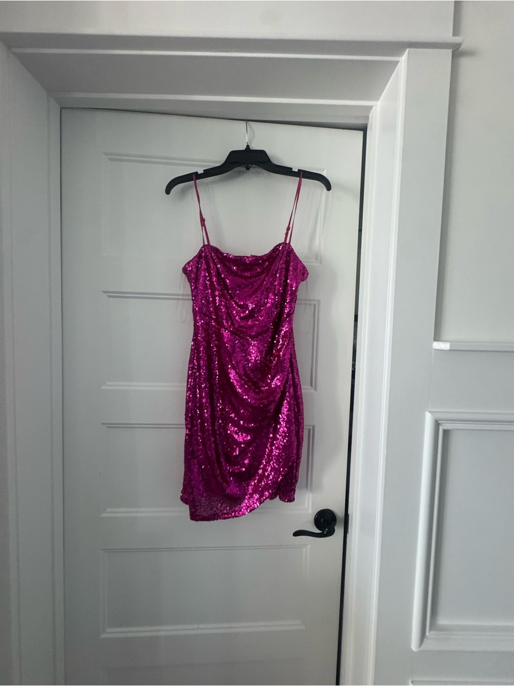 Altar'd State Hot Pink Sequin Mini Dress